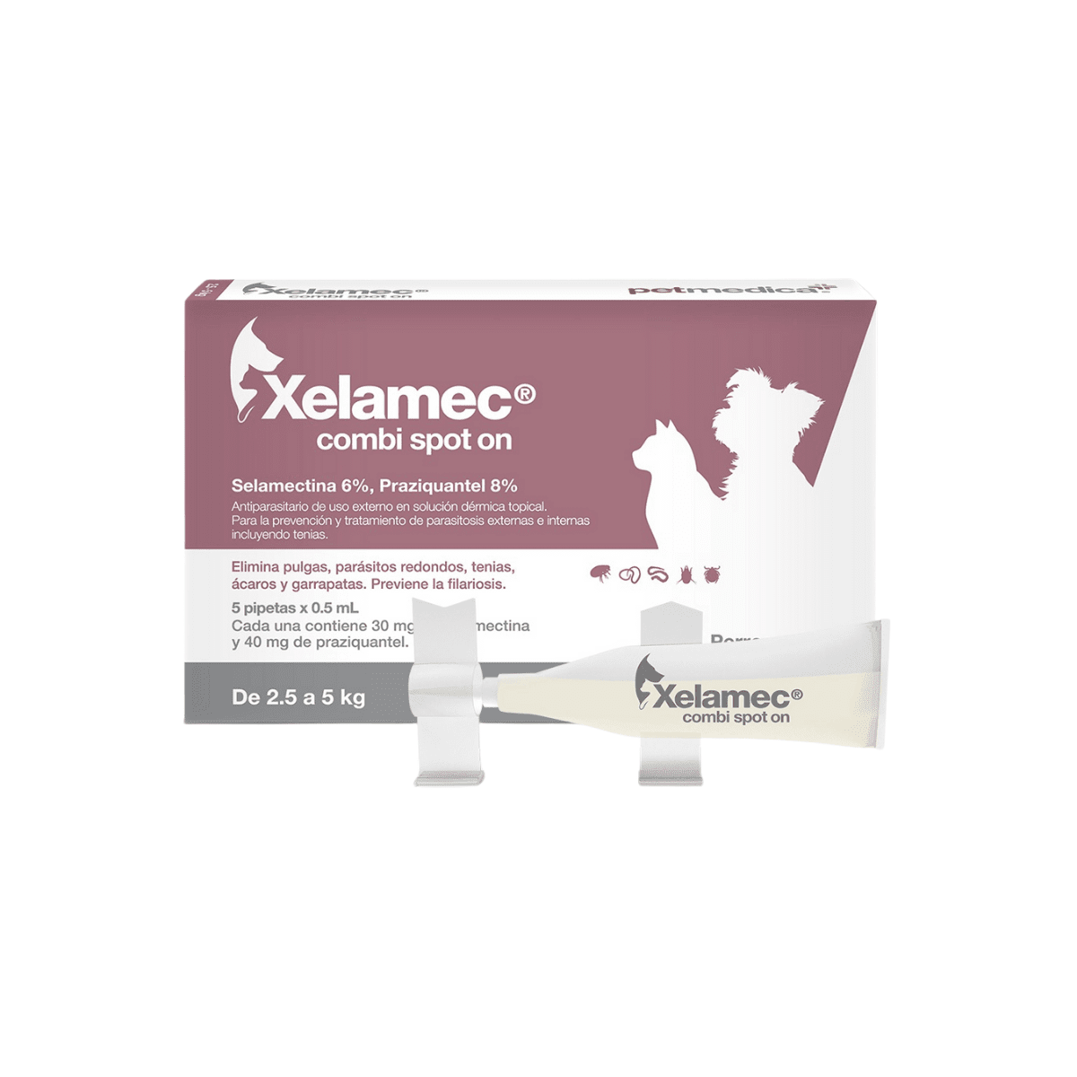 Xelamec Combi Spot On 0.5ml x 1 pipeta - 2.5 a 5 Kg